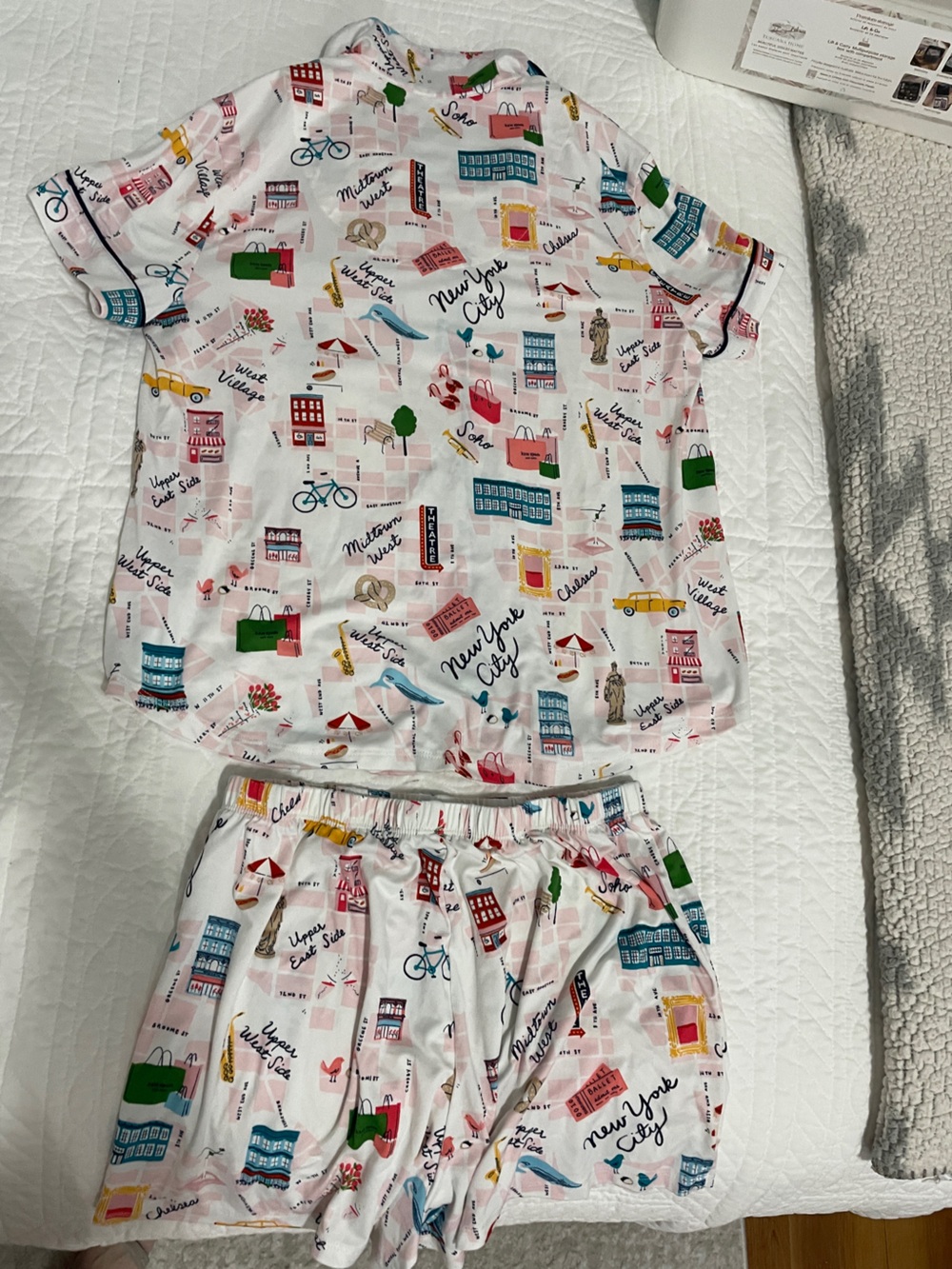 kate spade Pink New York City Print Short Pajama Set - Picture 12 of 12